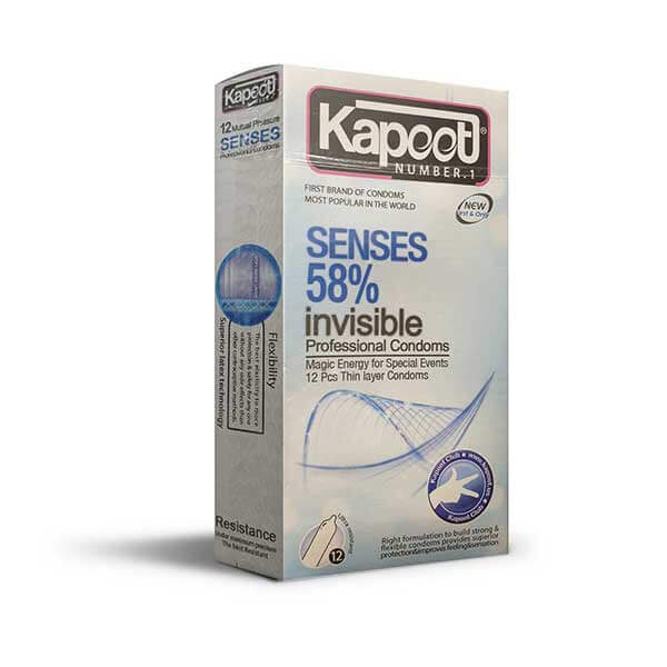کاندوم کاپوت نازک 58 درصدی نامرئی حساس